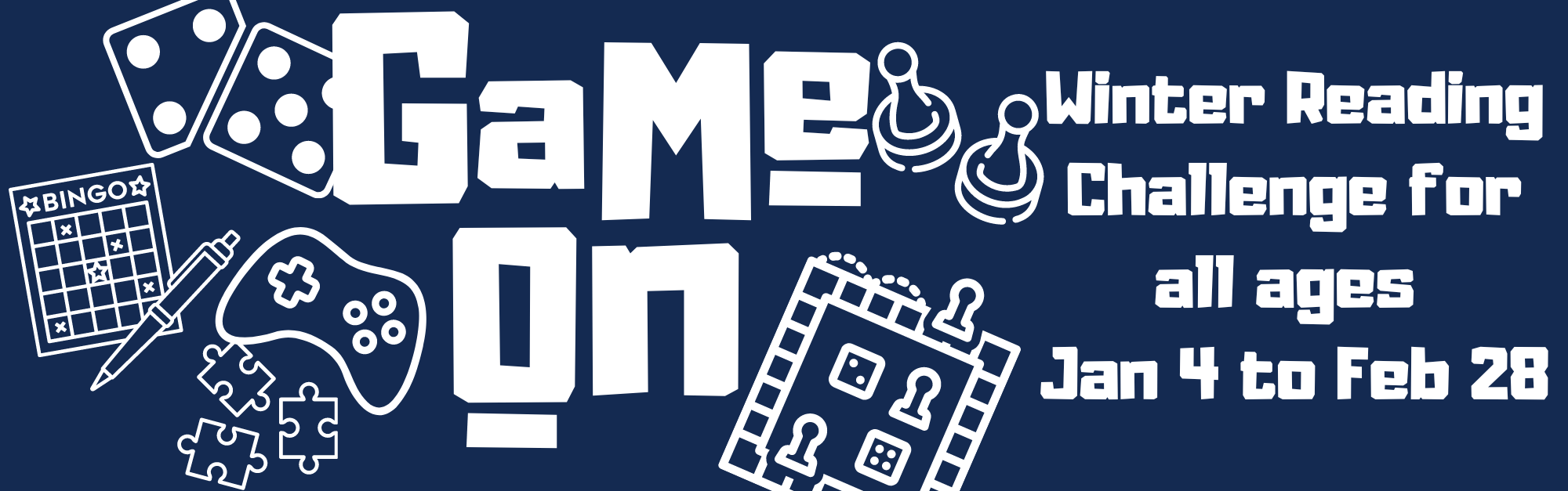 Game On Winter Reading banner